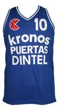 Drazen Petrovic Kronos Puertas Dintel Euro Basketball Jersey New Blue Any Size image 4