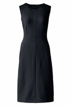 Lands End Women&#39;s Petite Sleeveless Ponte Sheath Dress Black New - $39.99