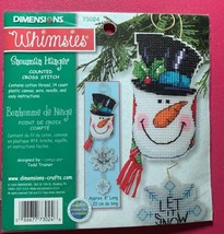 Dimensions Whimsies Snowman Hanger Counted Cross Stitch Kit - New - $12.67