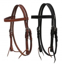 Western Small Pony Size Leather Horse Bridle w/Split Reins Black or Medi... - $26.55
