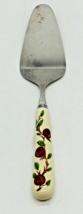 Francisan Apple Pie Cake Server Japan Stainless Ceramic Vintage - $14.95