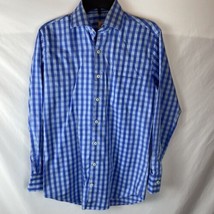 Peter Millar Shirt Mens Small Blue Plaid Button Down Long Sleeve Cotton ... - £14.91 GBP