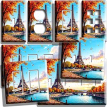 GOLDEN FALL IN PARIS AUTUMN EIFFEL TOWER LIGHT SWITCH OUTLET WALL PLATE ... - $9.99+