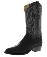 Mens Western Cowboy Boots Black Real Stingray Diamond Skin Leather J toe - £223.76 GBP