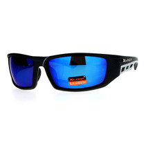 Xloop Gafas de Sol Hombre Deportivo Envoltura Rectangular Negro Mate Plata - $11.73+