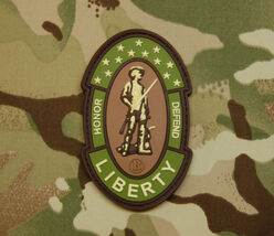 3D PVC Rubber Multicam Minuteman Uniform Morale Patch Hook Backing - $9.95
