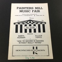 VTG Painters Mill Music Fair July 7 1966 - Frank Loesser and Abe Burrow Musical - £18.64 GBP