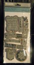 TPC Studio Beautiful Baby Girl Birth Announcement Rubber Cling Stamps-New - $10.00