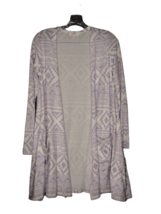 LuLaroe Carolina Cardigan with Pockets Purple/ White Aztec Print Size S - £13.29 GBP
