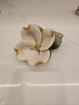 Vintage Napoleon Porcelain Single Dogwood Flower Made In Italy Capodimonte - $16.00