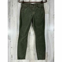 Mother Looker Pants Ankle Fray Olive Green Corduroy Mid Rise Size 26 (27... - £30.99 GBP