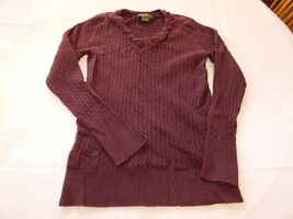 Eddie Bauer Women&#39;s Ladies Size S small Long Sleeve Sweater shirt Wine GUC - £14.44 GBP
