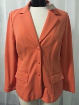 Chico&#39;s Women&#39;s Blazer Patricia Komodo Coral Ponte Chico&#39;s Size 1 / 8 NWT - £31.01 GBP