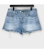 MADEWELL relaxed denim shorts button fly cutoffs size 28 light wash jean... - $33.87