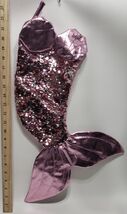 Holiday Time Sequined Mermaid&#39;s Tail Christmas Stockings Pink 20 in - $343.14 MXN