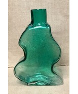 Rare Blenko Green Glass Puzzle Piece Wiggle Bottle Case By Hank Adams Eclectic - $594.00