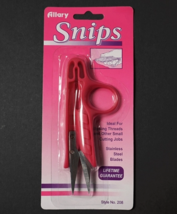 Lot of 2 Allary Snips Style No. 208 Stainless Steel Blades Scissors, Red - $8.87