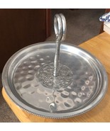 Vintage Hammered Aluminum Raised Dish w/ Handle - $7.69