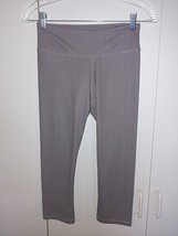 MARIKA TEK LADIES GRAY HERRINGBONE SOFT CROPPED ATHLETIC PANTS-XS-POLY/S... - $11.29