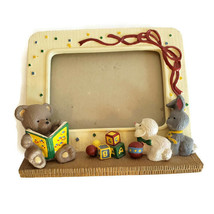 Burnes of Boston 3D Hand Painted Animals Photo Frame 5&quot; x 3&quot; Bear Bunny Dog - £16.81 GBP