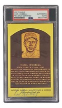 Carl Hubbell Signé 4x6 New York Géants Hall Of Fame Plaque Carte PSA / - £60.95 GBP