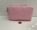 DIOR Beaute Pink Mini Cosmetic Makeup Bag Pouch PU Leather - £51.77 GBP