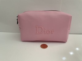 DIOR Beaute Pink Mini Cosmetic Makeup Bag Pouch PU Leather - £51.89 GBP