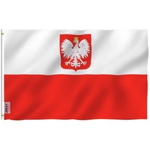 Anley Fly Breeze 3x5 Foot Poland State Ensign Flag - Polish Eagle Flags - £5.97 GBP