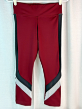 Varsity Spirit Shaping Size Small Cheer Yoga Leggings - Maroon, Black, White - £11.87 GBP