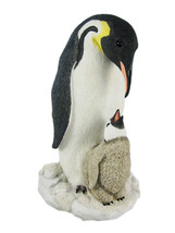 Mother And Child Penguin Statue Baby Chick - £55.38 GBP