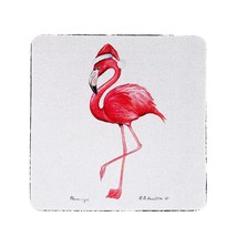 Betsy Drake Flamingo Santa Coaster Set of 4 - £27.35 GBP
