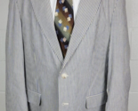 Paul Fredrick Mens Cotton Silk Seersucker Sport Coat Jacket 43R - £35.60 GBP