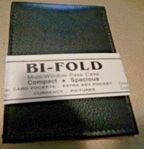 New Genuine Leather Bifold Men&#39;s Wallet Black Leather - £11.10 GBP