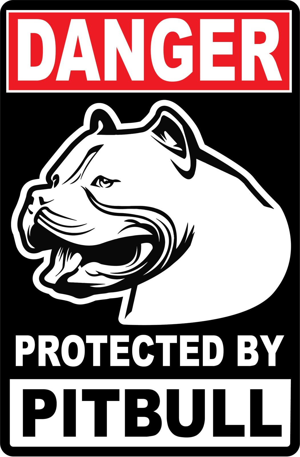 AnyStickerYouWant - DANGER Protected by Irritable Pitbull Aluminum Sign ... - $9.99