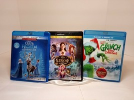 Christmas Blu-Ray and DVD Lot Set of 3, Dr. Seuss (1) and Disney (2) - £19.78 GBP
