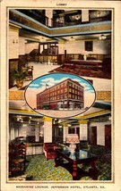 Vintage Postca1920s Lobby Mezzanine Lounge Jefferson Hotel Atlanta Georgia BK67 - £4.66 GBP