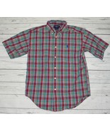 Boys M Medium 12 14 RALPH LAUREN Short Sleeve Button Shirt Multi Colored... - £7.83 GBP