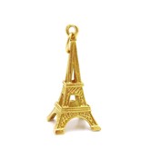 Vintage 18K Yellow Gold Eiffel Tower of Paris France Charm Pendant - £294.27 GBP