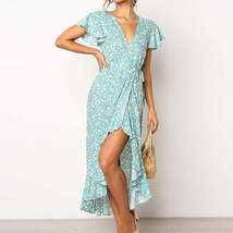 Women Dress Floral Print Long Beach Dress - £9.30 GBP+