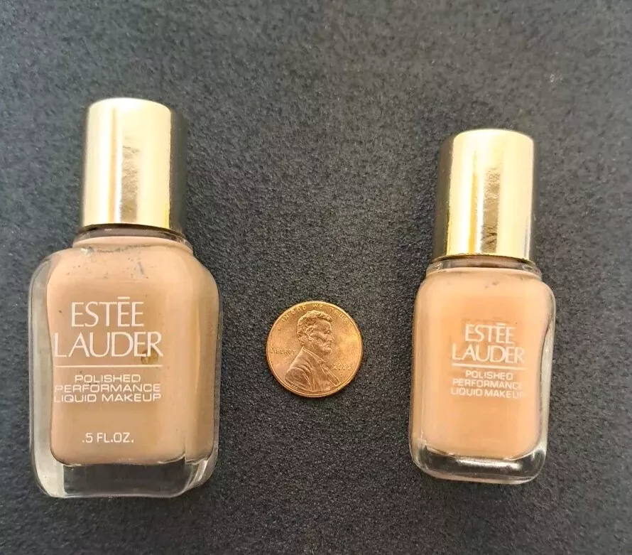 Vintage Estee Lauder Polished Performance Liquid Makeup .5 oz &amp; .25 Oz -... - £51.48 GBP