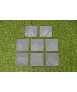 Mountain Peaks Engraved Slate Coasters 8 pcs - $50.00