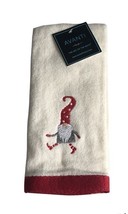 Avanti Christmas Gnome Walk Fingertip Towel Embroidered Holiday 11x18&quot; W... - $18.50