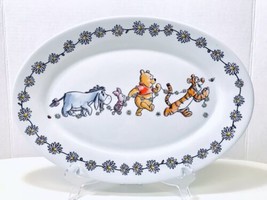 Disney Winnie The Pooh & Friends Daisy Floral Chain Oval Serving Platter HTF - $29.95