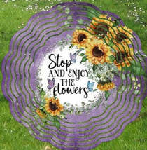 Stop and Enjoy the Flowers Garden Decor Wind Spinner - £28.58 GBP