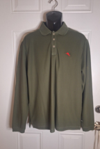 Tommy Bahama Olive Green Long Sleeve 1/4 Button-Down Shirt Size Large - $37.04