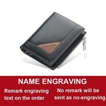 2021 New Men Wallets Free Name Customized Zipper Card Holder Male Purse High Qua - £68.40 GBP