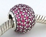 Authentic PANDORA Pave Lights Fancy Pink Bead Charm 791051CZS New  - $53.19