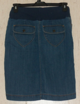 Excellent Womens Gap Maternity Pull On Denim Blue J EAN Skirt Size 4 - £22.38 GBP