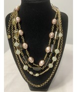 Talbots Layered Multi-Color Beaded Necklace with Lobster Clasp, NWT - $9.49