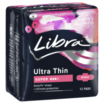 Libra Ultra Thin Super with Wings - 12 Pads - $71.68